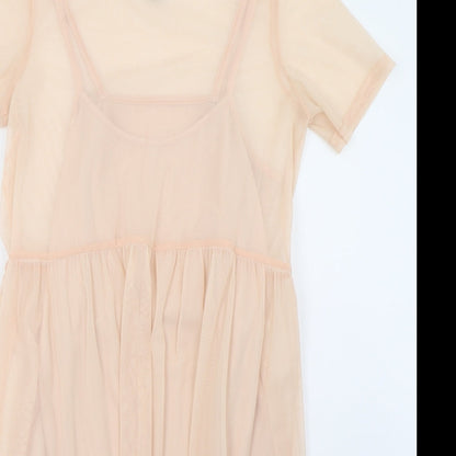 Preloved Newlook Womens Beige   A-Line  Size 10 - Detail
