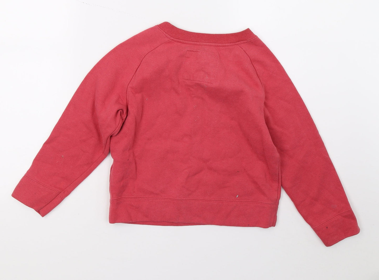 Preworn Girls Red   Pullover Jumper Size 6 Years
