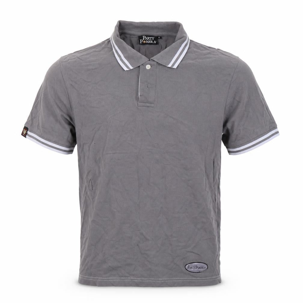 Party poker Mens Grey    Polo Size S