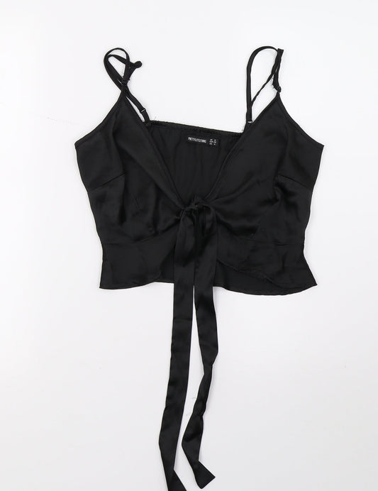 PRETTYLITTLETHING Womens Black   Basic T-Shirt Size 8