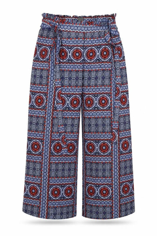 Primark Womens Blue Paisley  Trousers  Size 10 L22 in