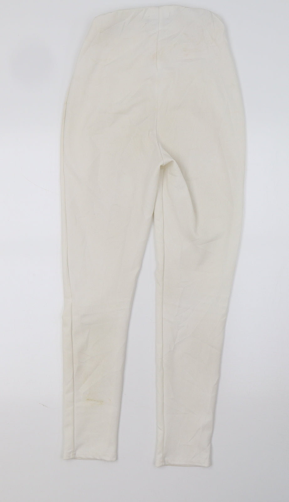 PRETTYLITTLETHING Womens Ivory   Trousers  Size 6 L28 in