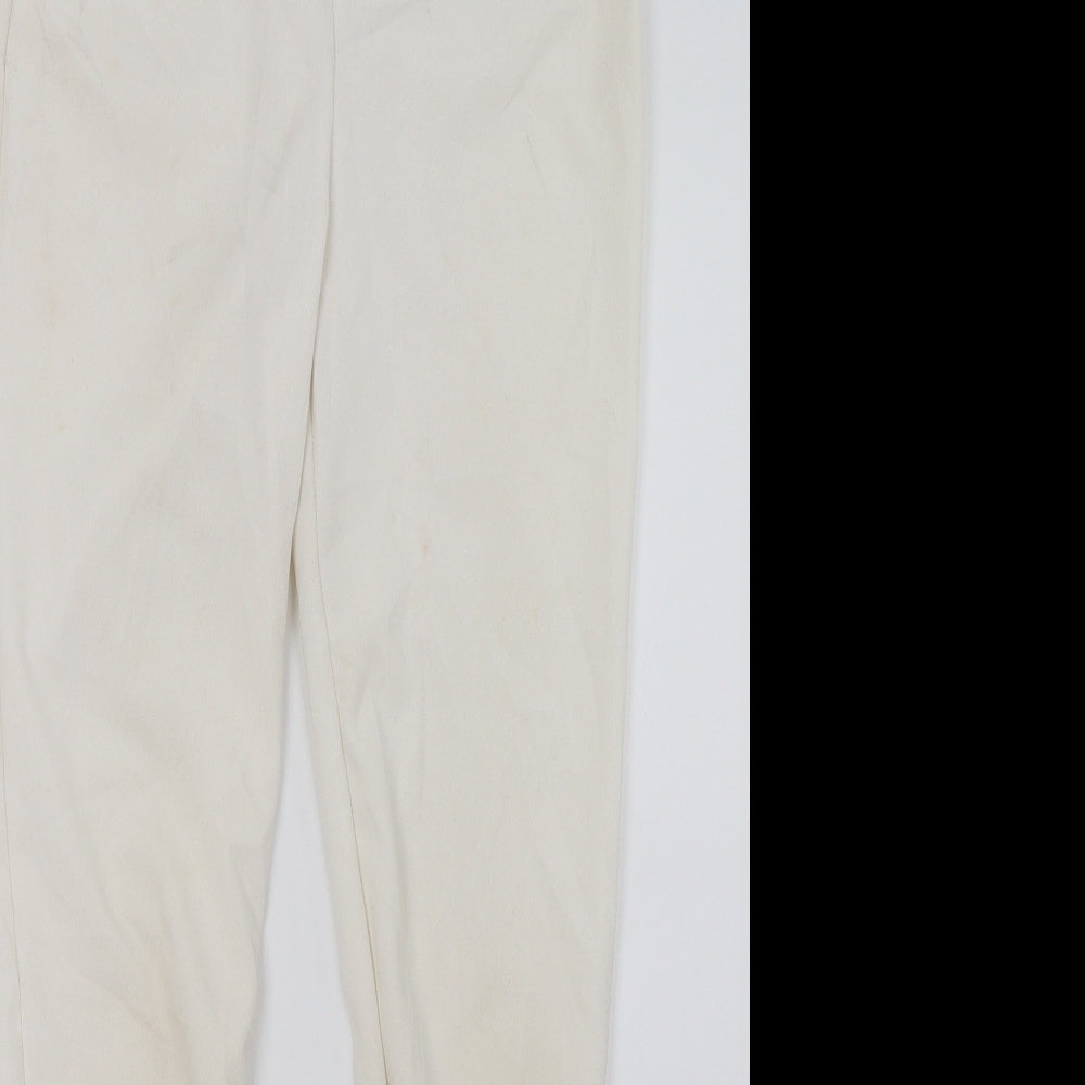 PRETTYLITTLETHING Womens Ivory   Trousers  Size 6 L28 in