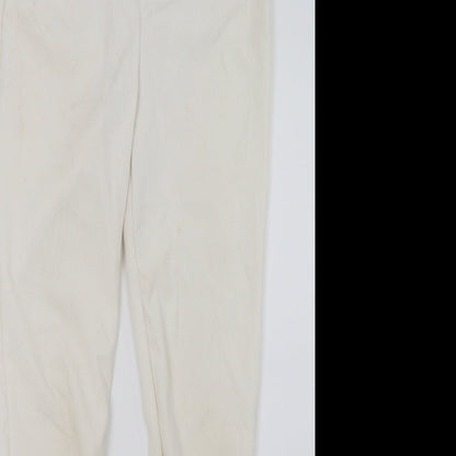 PRETTYLITTLETHING Womens Ivory   Trousers  Size 6 L28 in
