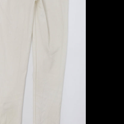 PRETTYLITTLETHING Womens Ivory   Trousers  Size 6 L28 in