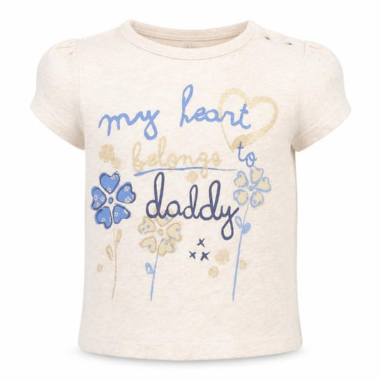 Front view of F&F Baby Beige Basic Blouse, size 0-3, Months