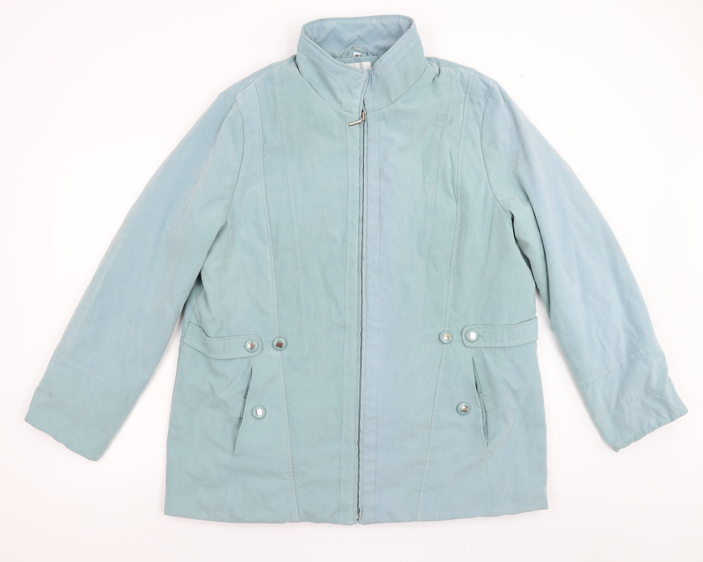 Eleganzé Womens Green   Overcoat Coat Size XL