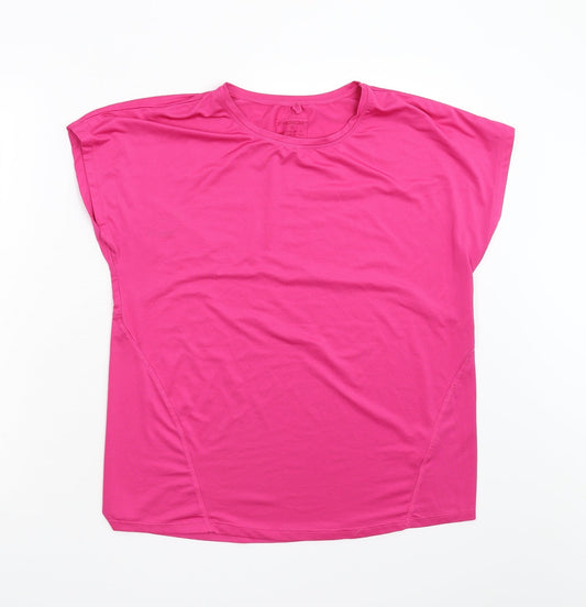 Work Out Womens Pink   Basic T-Shirt Size 10