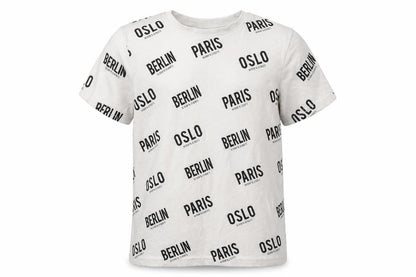 Primark Boys White   Basic T-Shirt Size 8-9 Years  - Paris Berlin Oslo