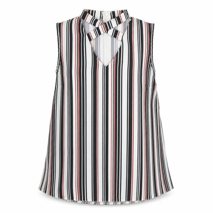 Select Womens Black Striped  Basic Blouse Size 12