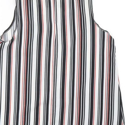 Select Womens Black Striped  Basic Blouse Size 12