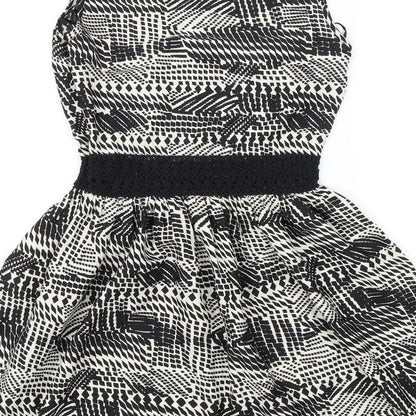Brand and care label for Atmosphere women’s black animal print shift, size UK 6
