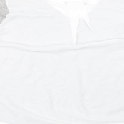 Brand and care label for Atmosphere women’s grey basic blouse, size UK 20