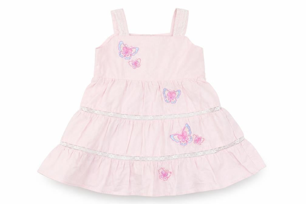 minibasix Girls Pink   Pinafore/Dungaree Dress  Size 9-12 Months