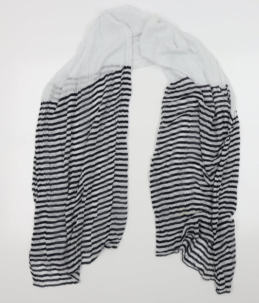 Preworn Womens White Striped   Scarf