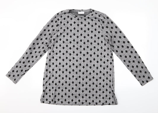 Papaya Womens Grey Argyle/Diamond  Pullover Jumper Size 10