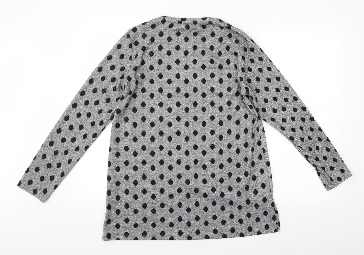 Papaya Womens Grey Argyle/Diamond  Pullover Jumper Size 10