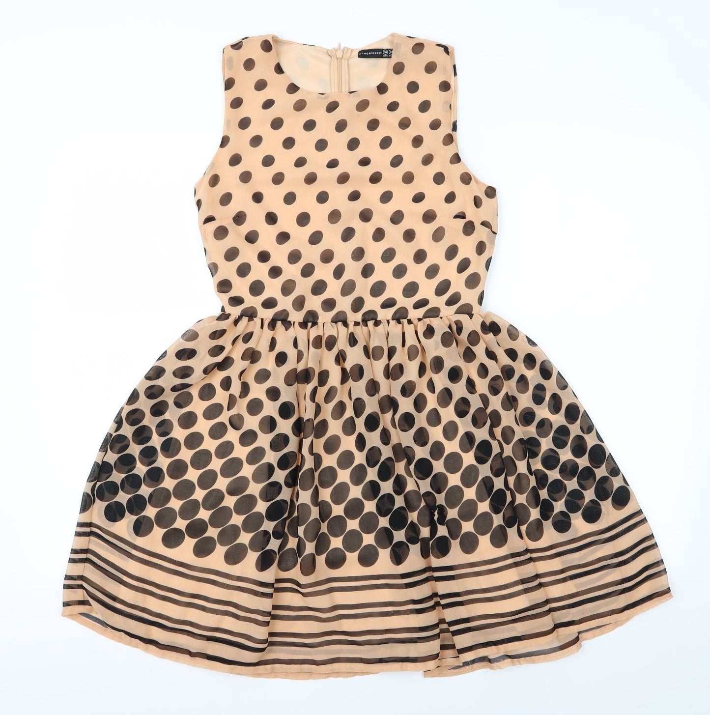 Atmophere Womens Orange Polka Dot  A-Line  Size 10