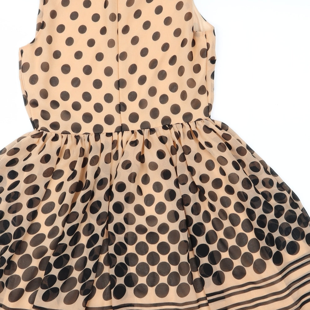 Atmophere Womens Orange Polka Dot  A-Line  Size 10