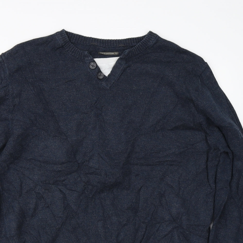 Cedar Wood State Mens Blue   Pullover Jumper Size M