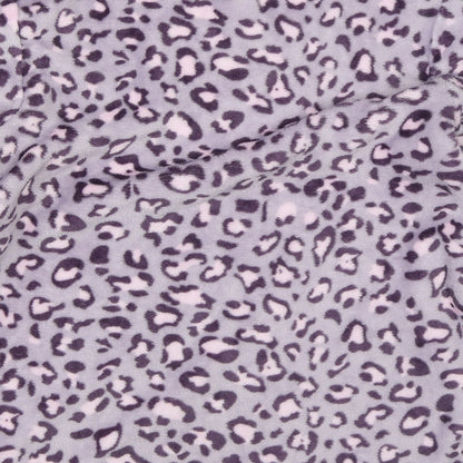 Brand and care label for Booho women’s purple animal print pyjama top, size M