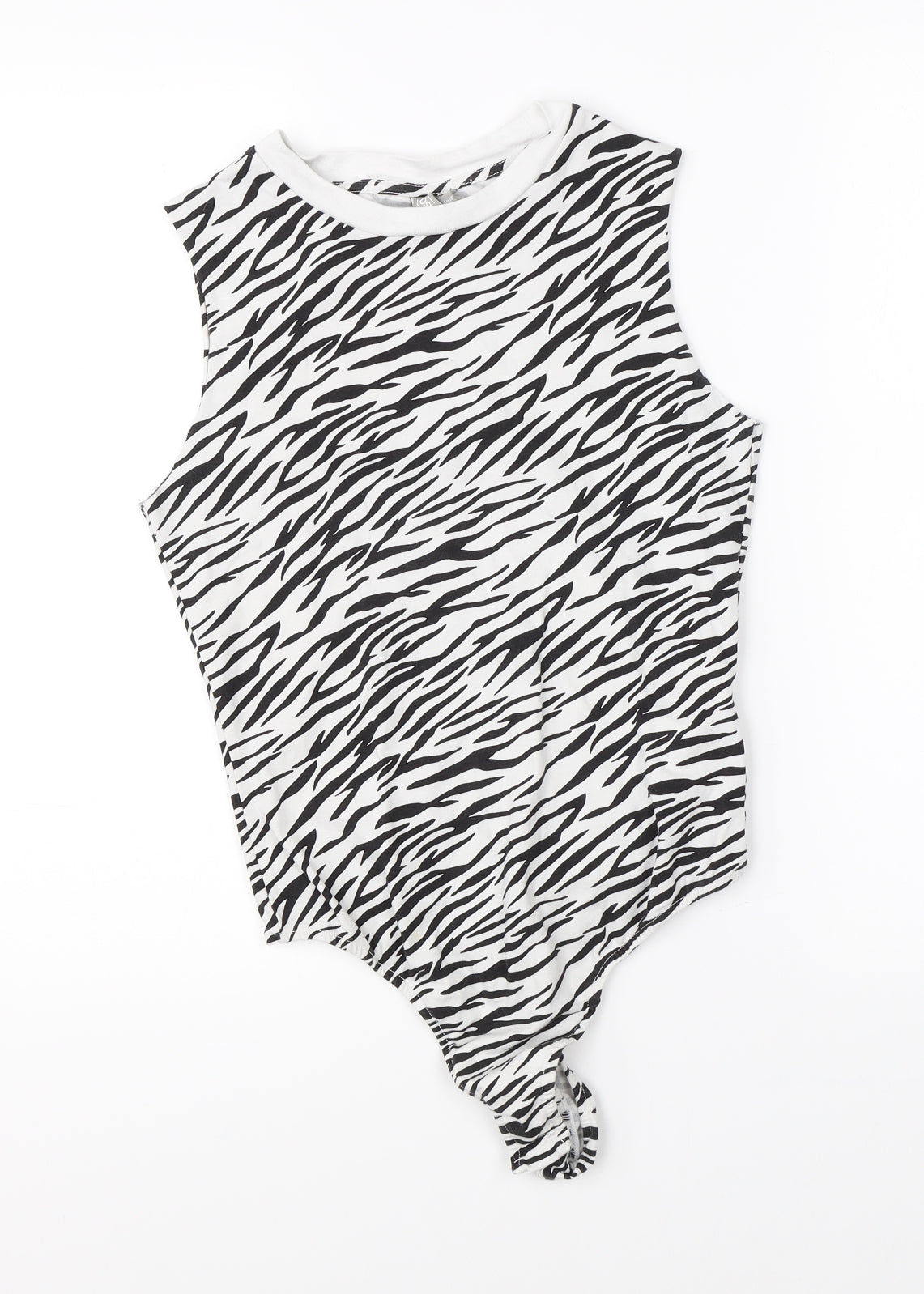 ASOS Womens White Animal Print  Romper One-Piece Size 10