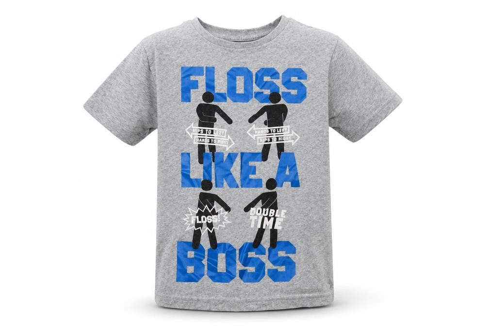 Primark Boys Grey   Basic T-Shirt Size 5-6 Years  - dance floss