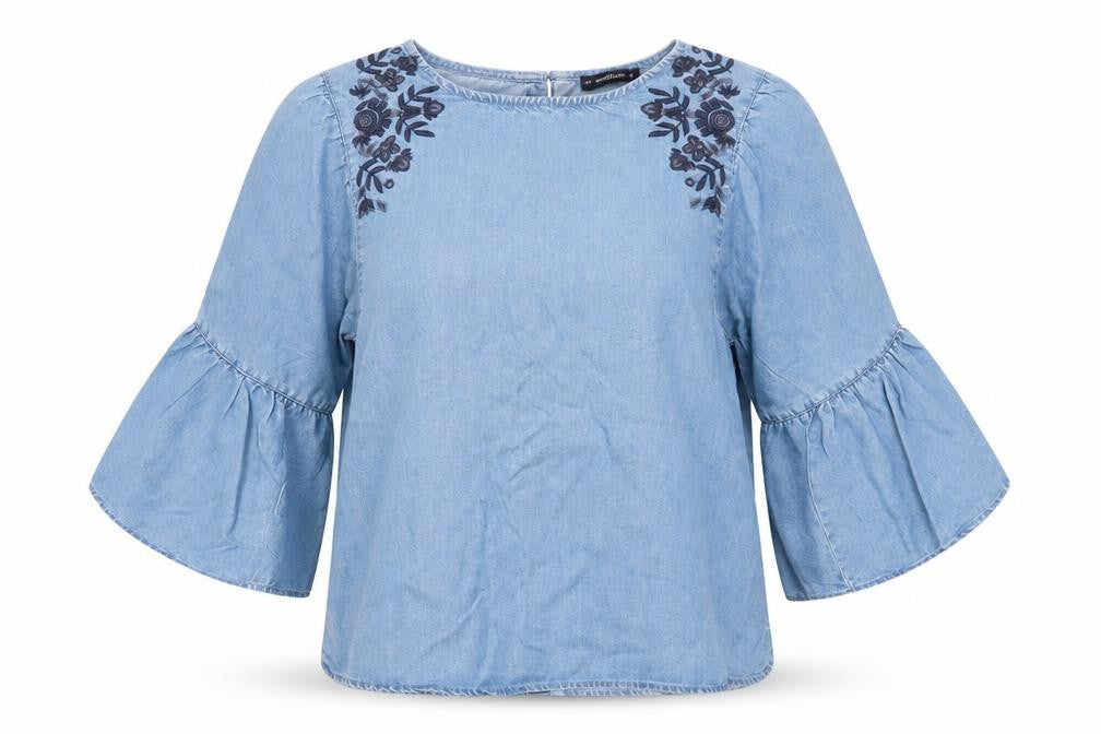 Medicine Womens Blue   Basic Blouse Size S