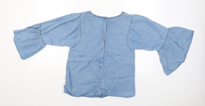 Medicine Womens Blue   Basic Blouse Size S