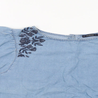 Medicine Womens Blue   Basic Blouse Size S