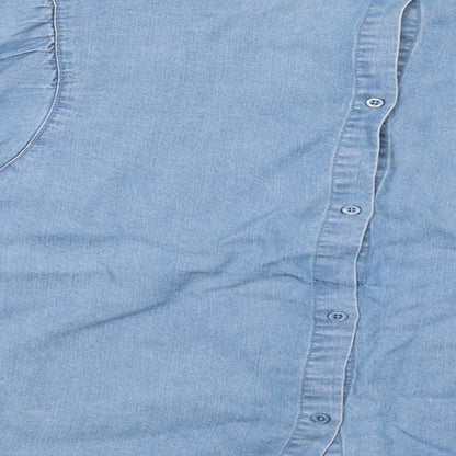 Medicine Womens Blue   Basic Blouse Size S
