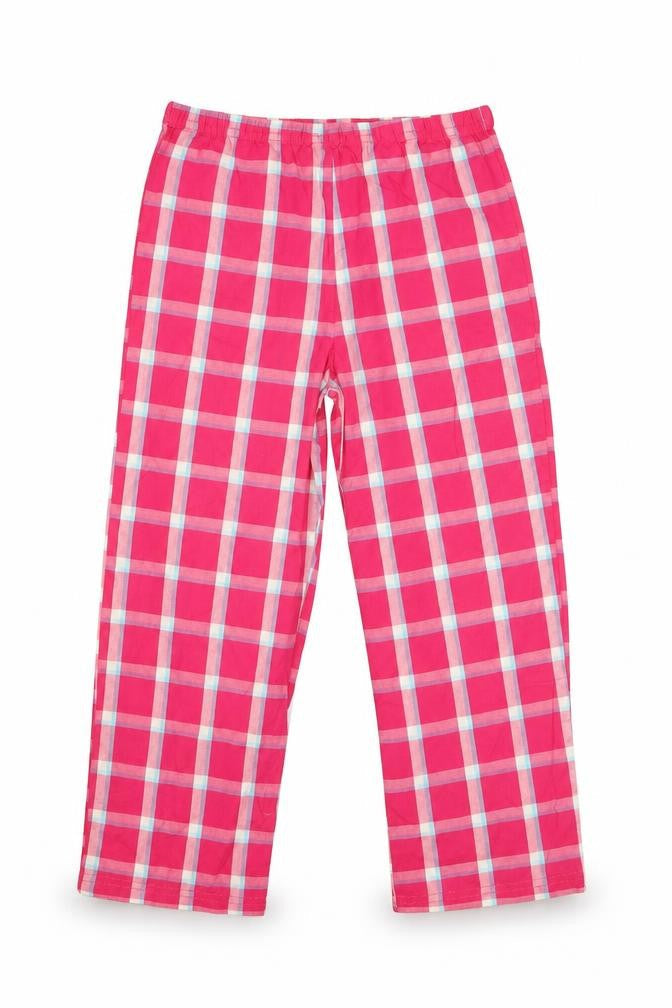 George Girls Pink Check  Jogger Trousers Size 5-6 Years
