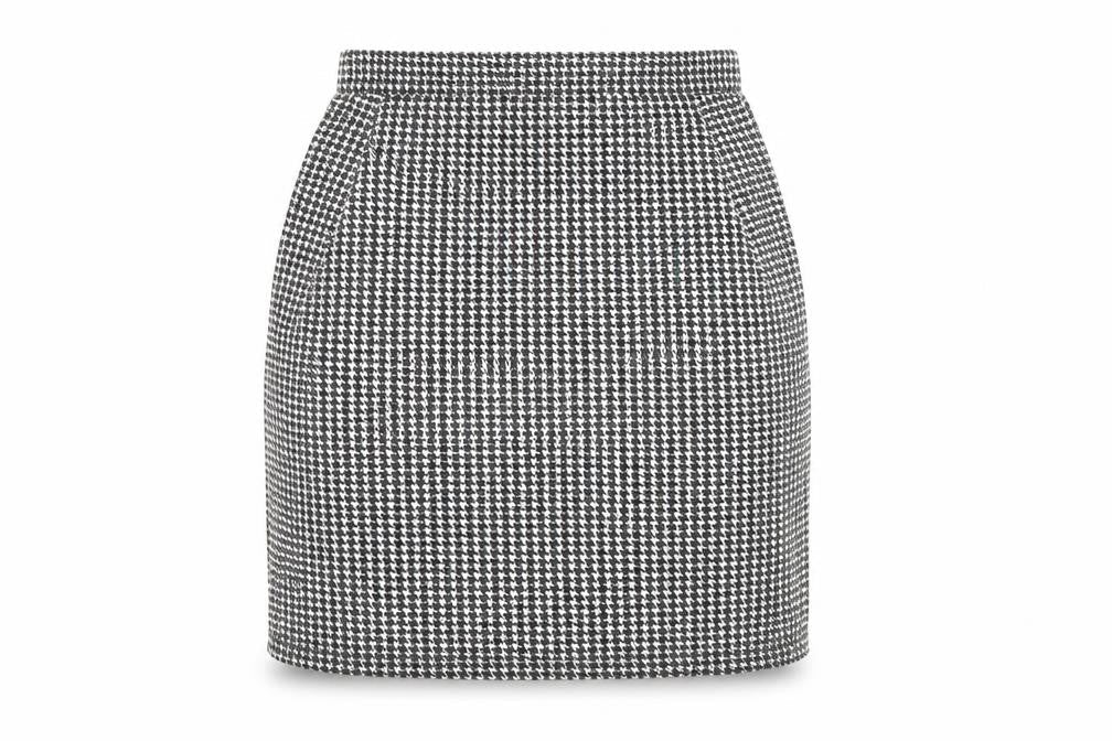 PRETTYLITTLETHING Womens Black Herringbone  Mini Skirt Size 10
