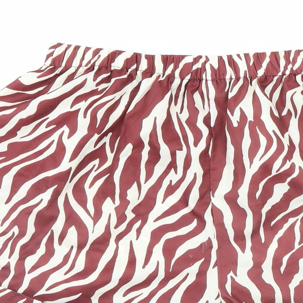 PRETTYLITTLETHING Womens Multicoloured Animal Print  Culotte Shorts Size 8
