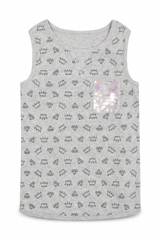 George Girls Grey   Basic T-Shirt Size 7-8 Years