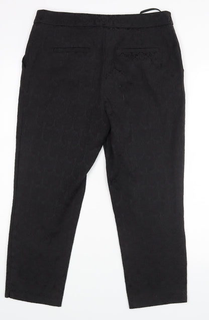 Back view of Soon women’s black trousers, size UK 12, 22.5-inch leg