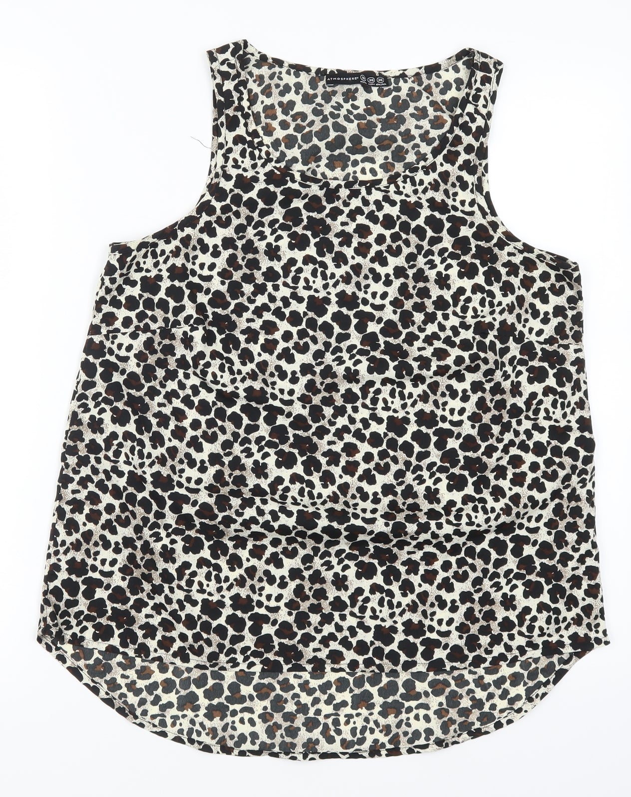 Atmosphere Womens Brown Animal Print  Basic Tank Size 10