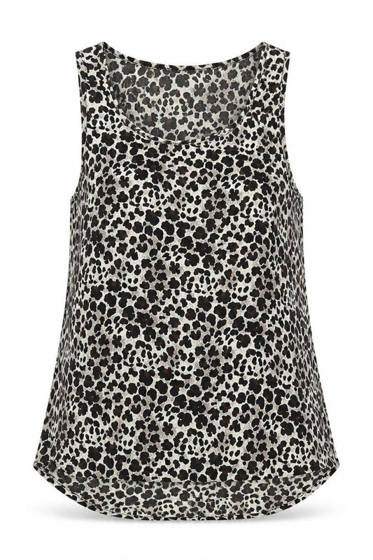 Atmosphere Womens Brown Animal Print  Basic Tank Size 10