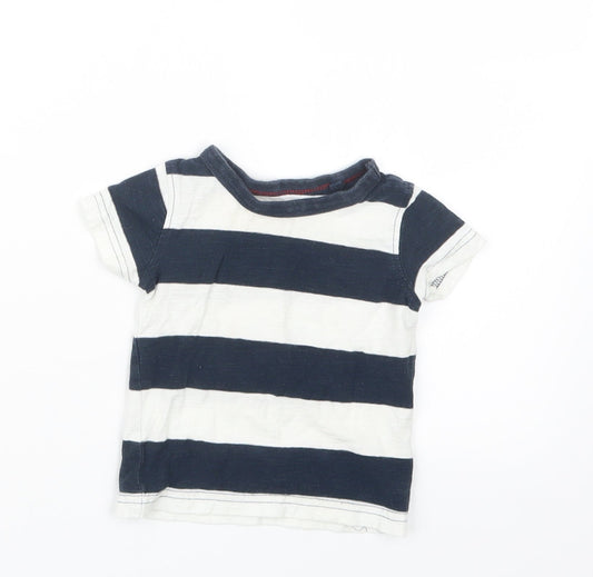 NEXT Boys Blue Striped  Basic T-Shirt Size 3-6 Months
