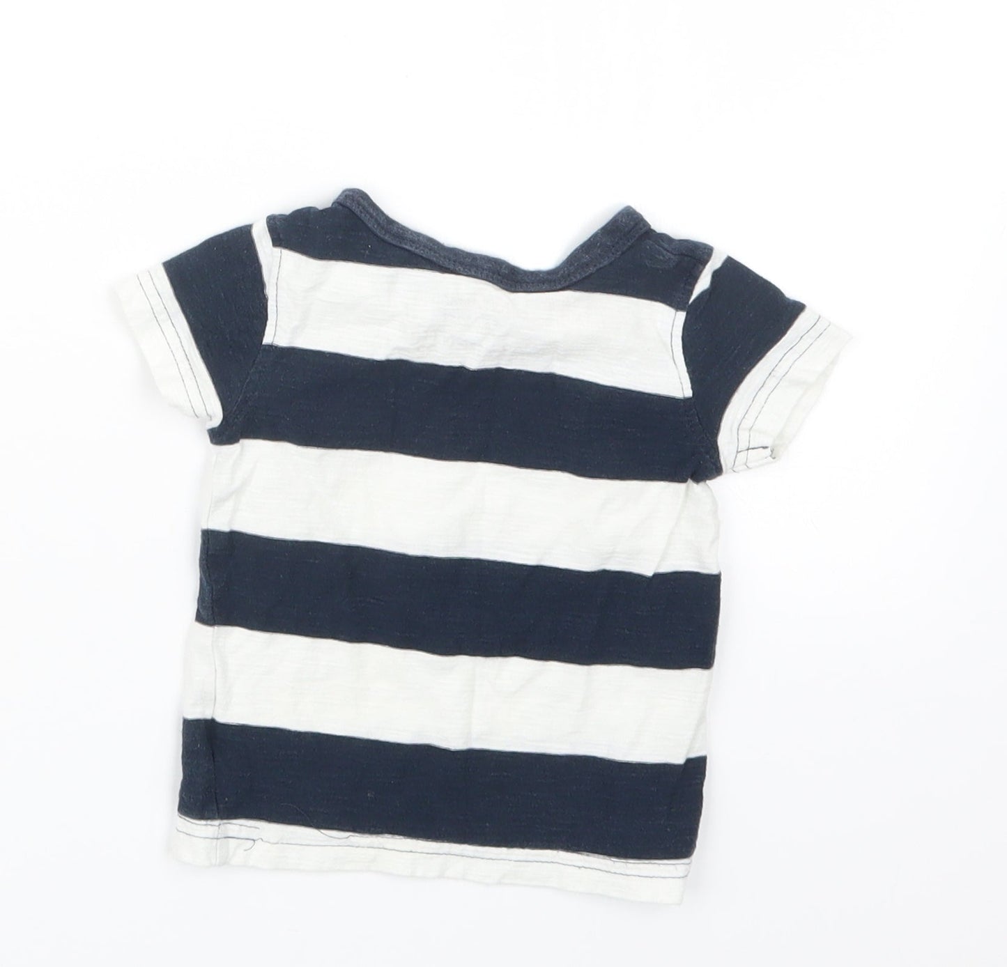 NEXT Boys Blue Striped  Basic T-Shirt Size 3-6 Months