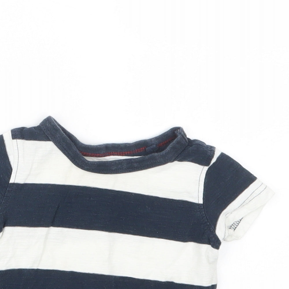NEXT Boys Blue Striped  Basic T-Shirt Size 3-6 Months