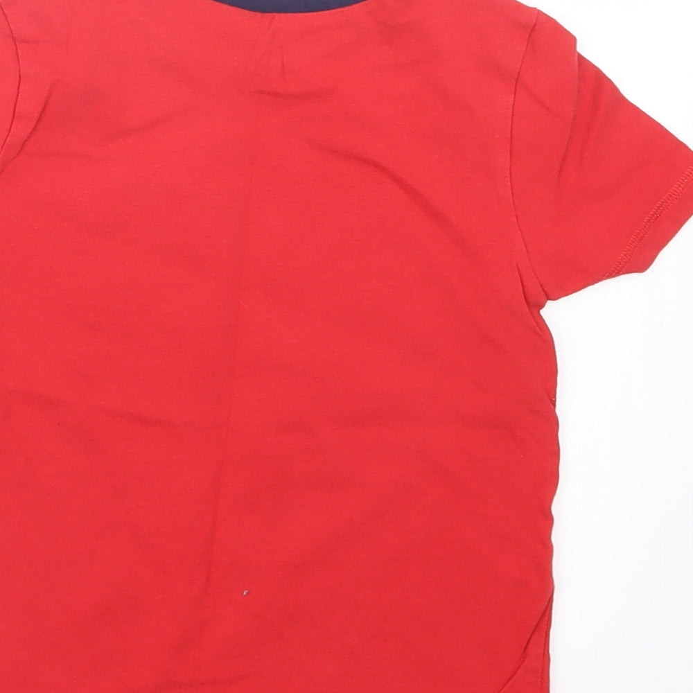 George Boys Red   Basic T-Shirt Size 5-6 Years