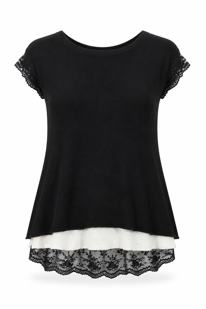 Zara Knit Womens Black  Knit Pullover Jumper Size S