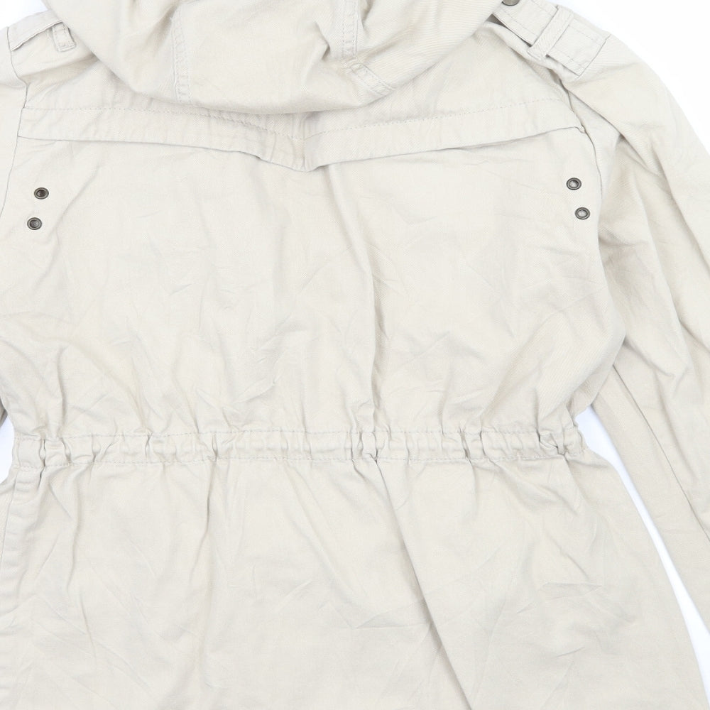 H&M Womens Beige   Jacket Coat Size 6  - Zip away hood