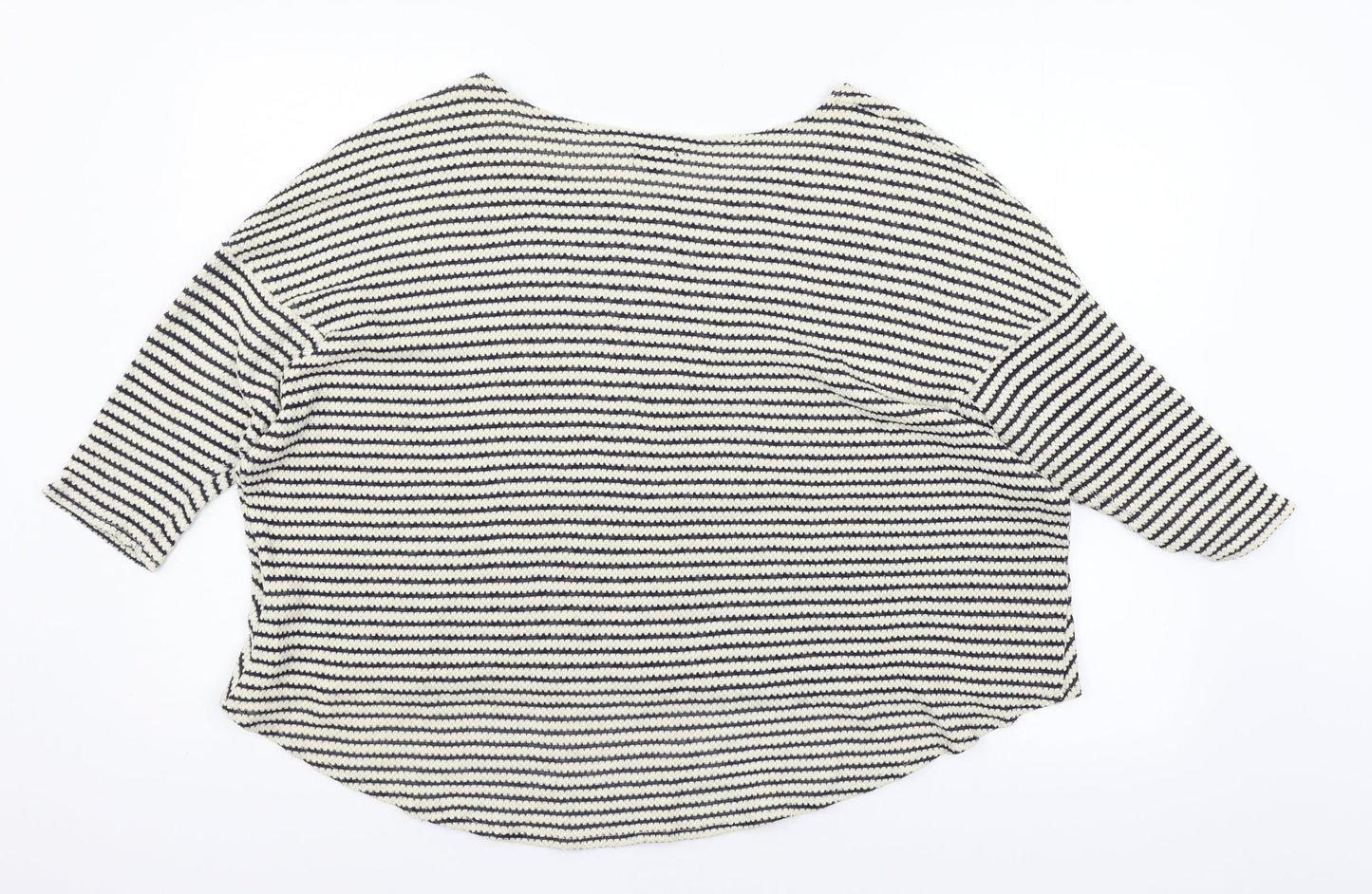 River Island Womens Blue Striped Knit Pullover Jumper Size 14