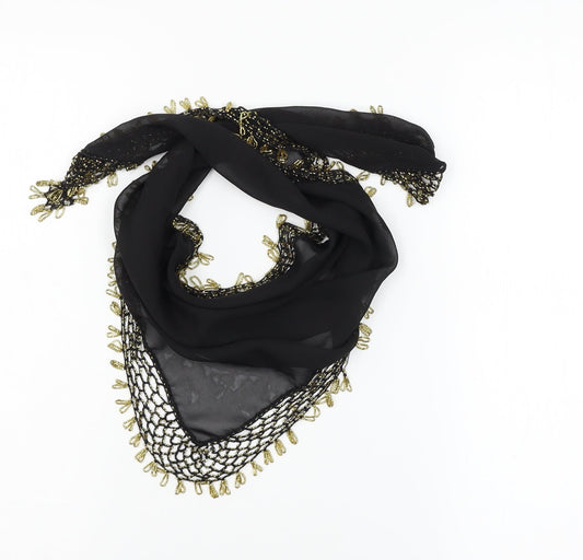 Preworn Womens Black  Chiffon  Shawl/Wrap