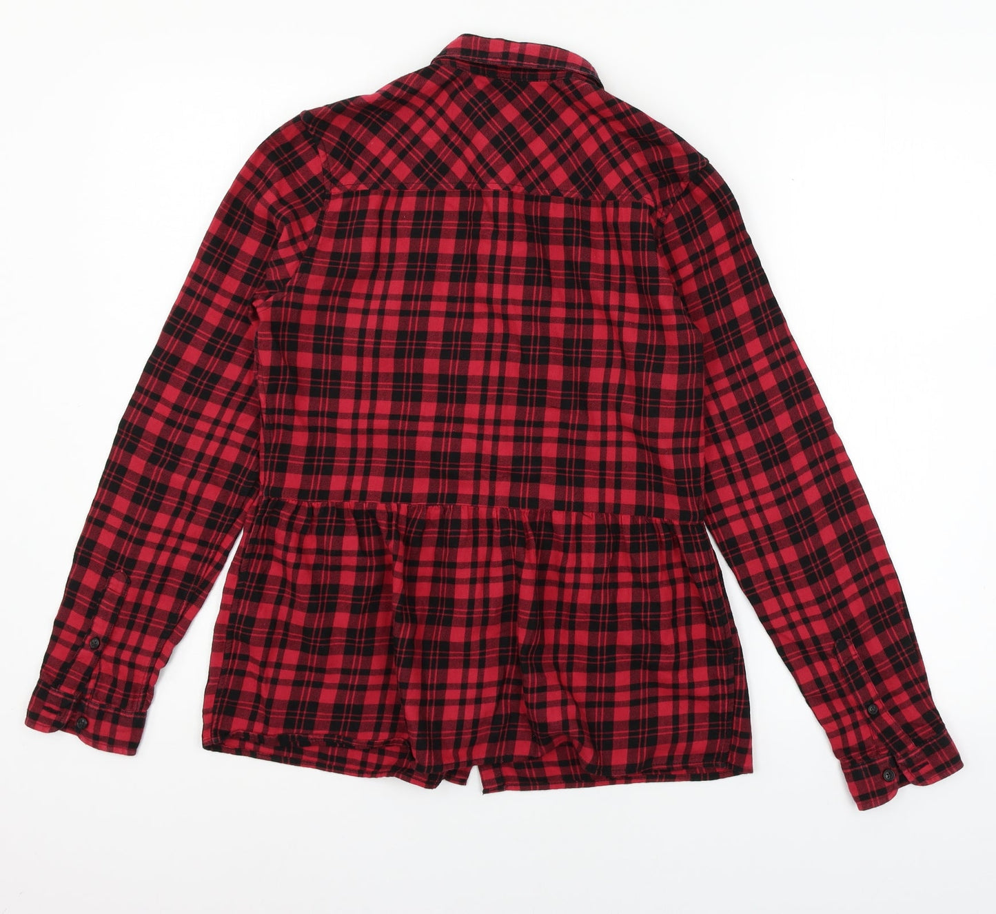 Jack Wills Womens Red Plaid  Basic Button-Up Size 6