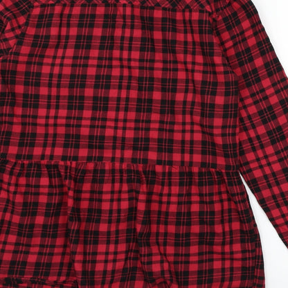 Jack Wills Womens Red Plaid  Basic Button-Up Size 6
