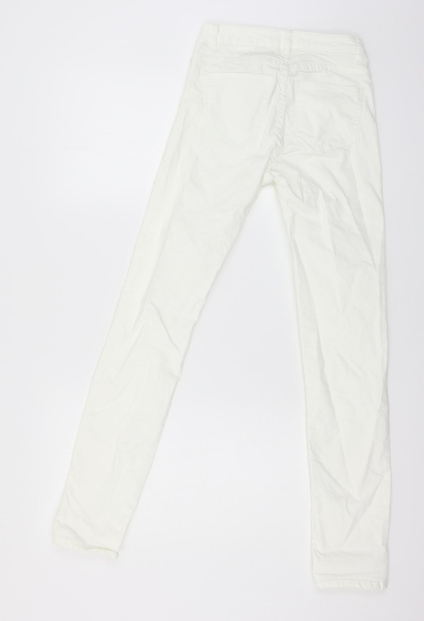 H&M Womens Ivory  Denim Skinny Jeans Size 6 L29 in