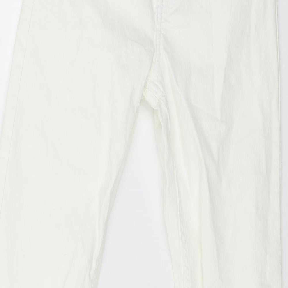 H&M Womens Ivory  Denim Skinny Jeans Size 6 L29 in